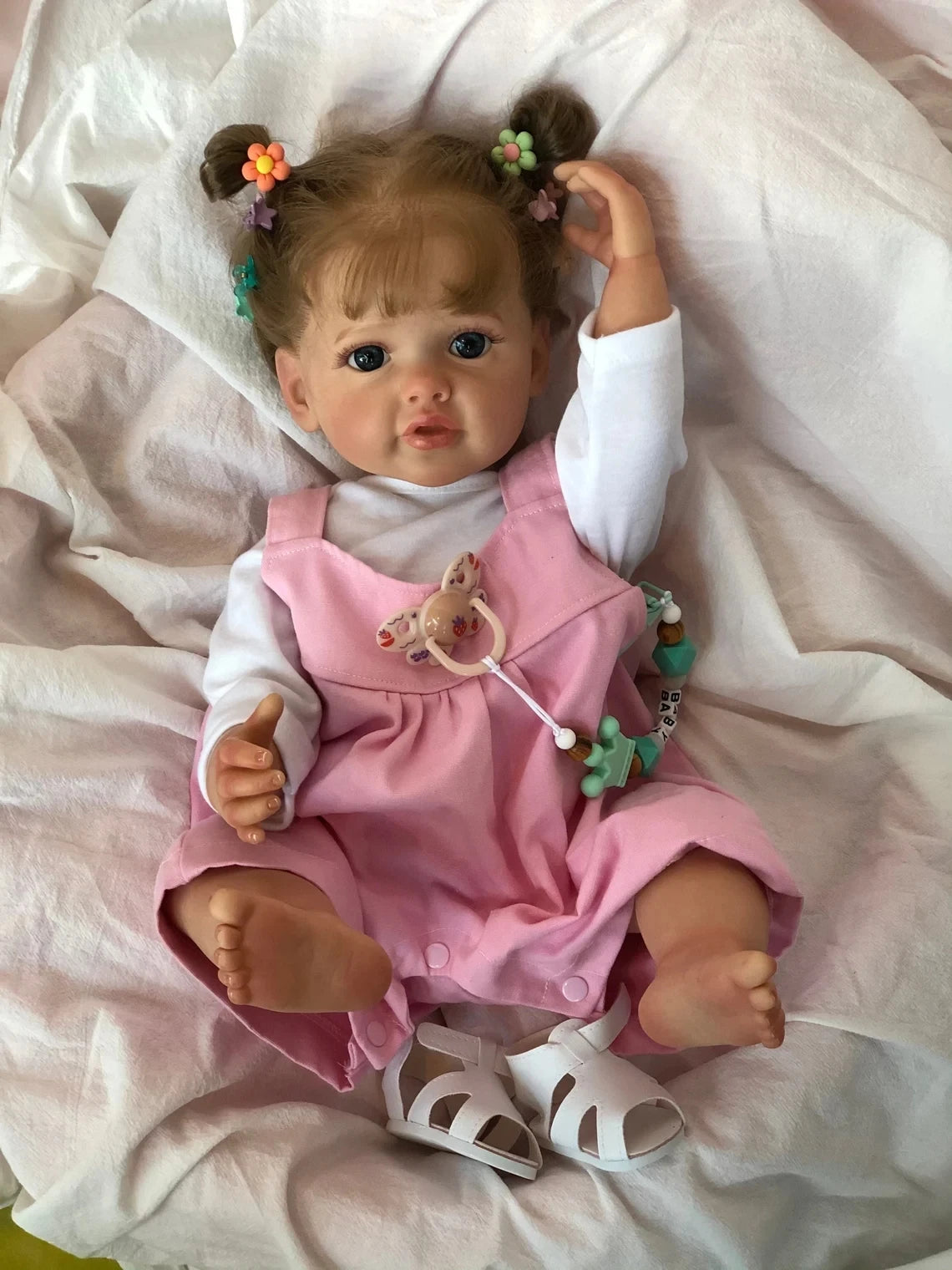 Poupée Reborn Princesse Betty 55 cm en Silicone Souple – Réaliste et Articulée