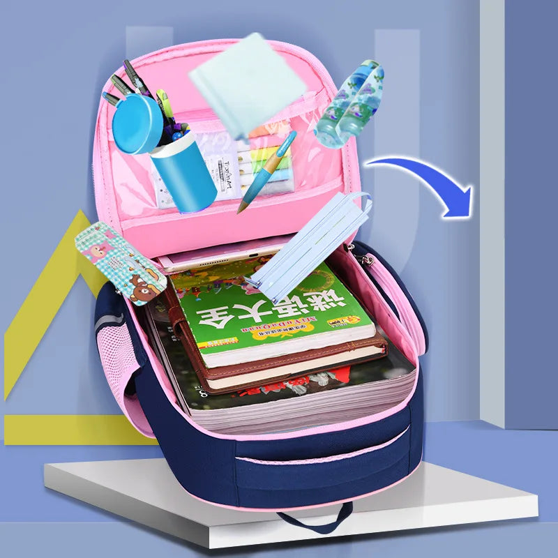 Ensemble sac à dos scolaire ergonomique pour fille
