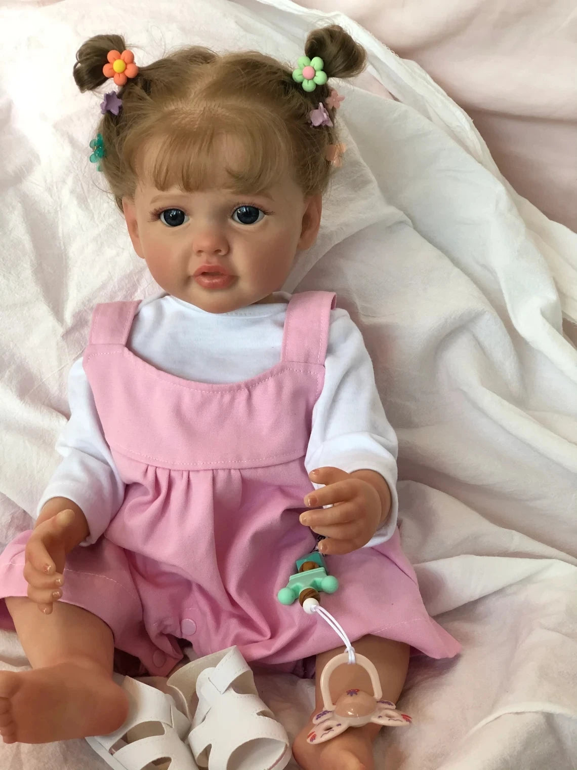 Poupée Reborn Princesse Betty 55 cm en Silicone Souple – Réaliste et Articulée