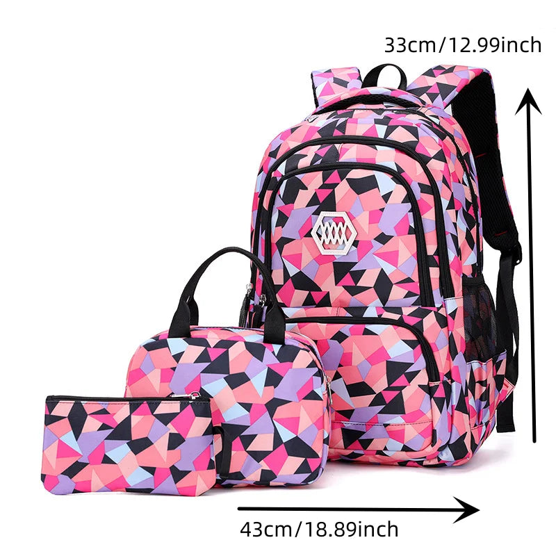 Sac à dos scolaire orthopédique pour fille – Grande capacité et confort