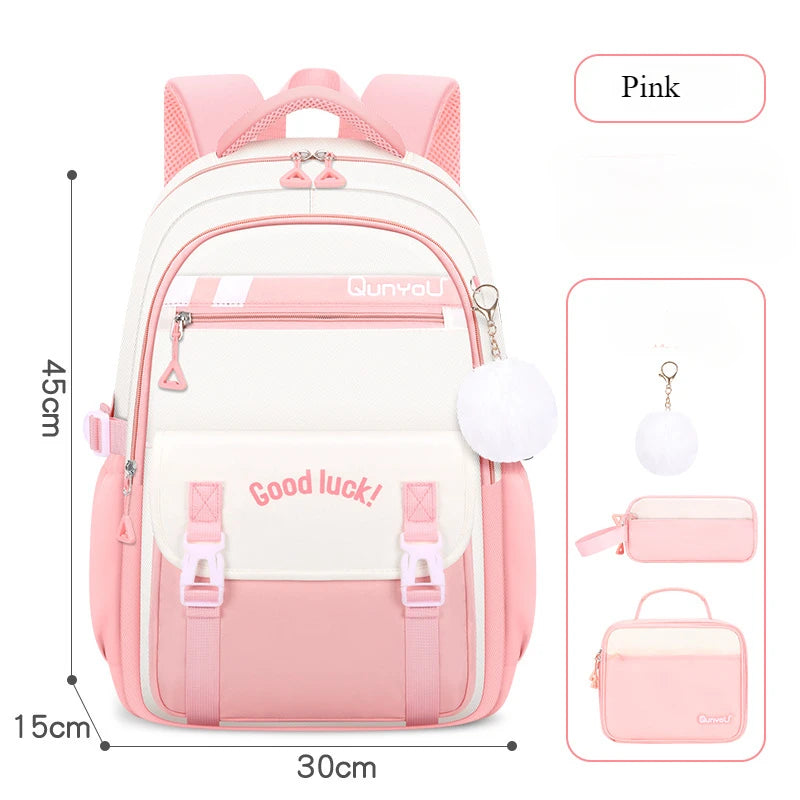 Set scolaire 3 pièces pour fille – Sac à dos, lunch box et trousse