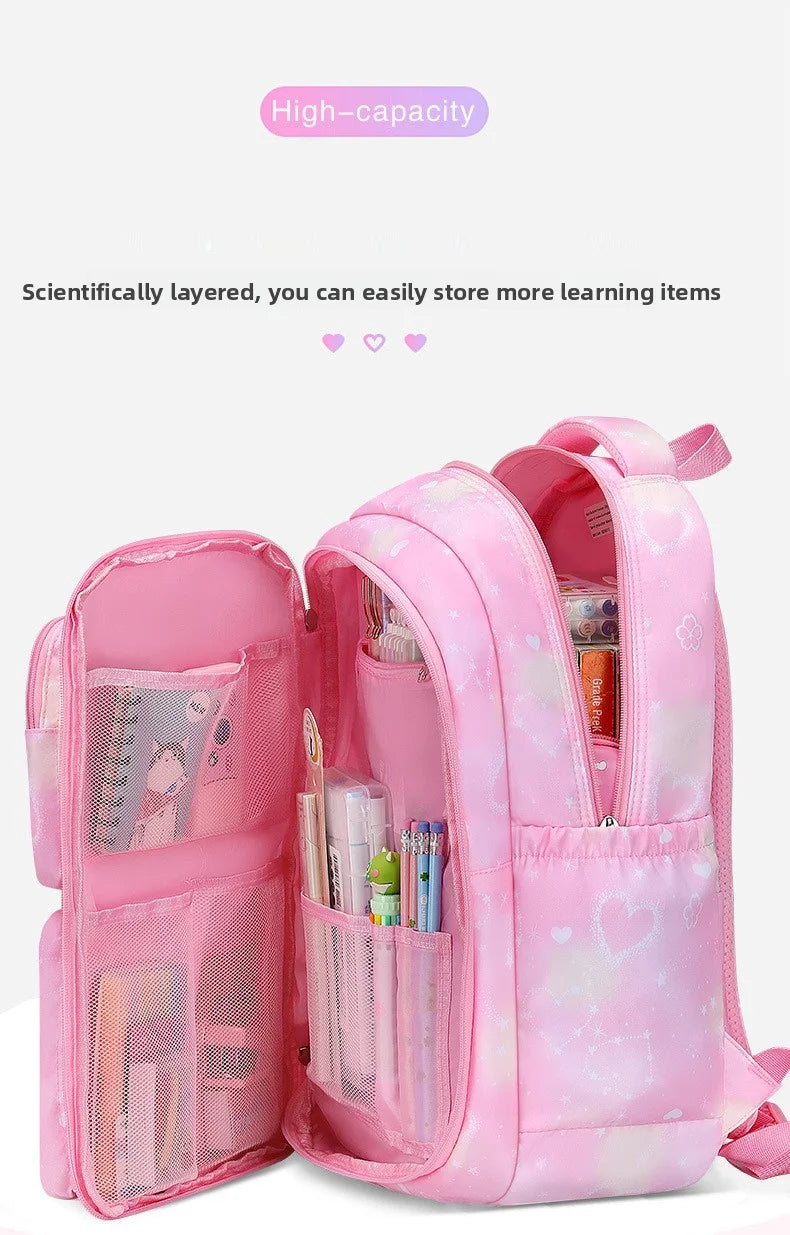 2026 Fashion Love Pendant 3-Piece Set School Backpack Butterfly Decoration Backpacks Student Girl lovely princess school bags