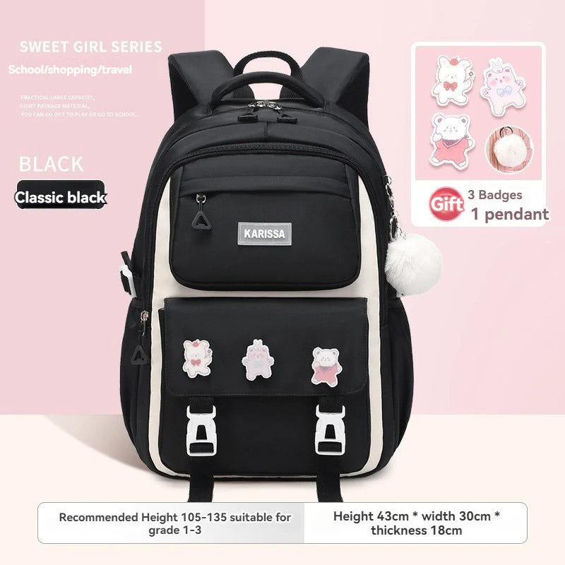 New backpack for girls, junior high school students, and teenage girls, super lightweight and stylish backpack