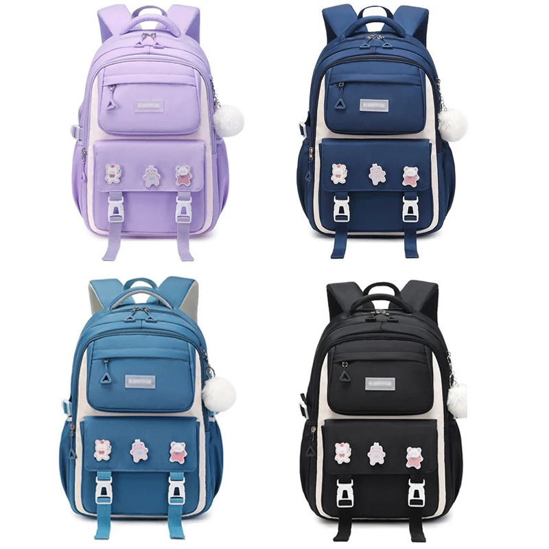 New backpack for girls, junior high school students, and teenage girls, super lightweight and stylish backpack